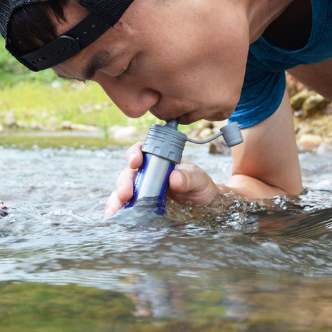 /   Outdoor Portable Water Purifier System for Camping Hiking Survival Emergency Life Survival Portable Purifier Water Filter ► Photo 1/6