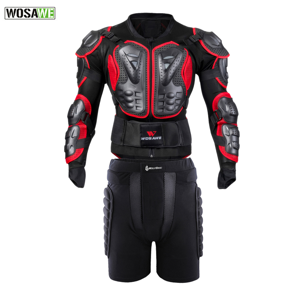 WOSAWE Armored Motorcycle Chest Protector Vest - Hard Armour, Unisex, Ski/Snowboard