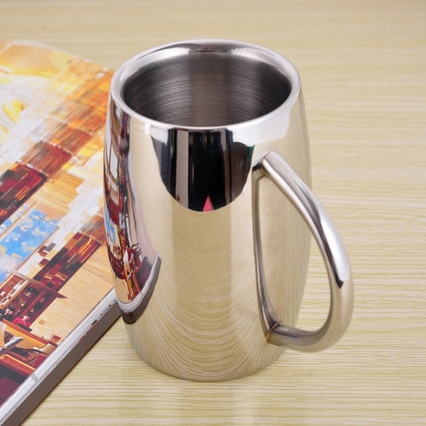 Double Wall stainless steel tumbler mug insulated Coffee Mug Beer Tea Cup Drinkware tasse caneca criativa cerveja 300 ml 430 ml ► Photo 1/6