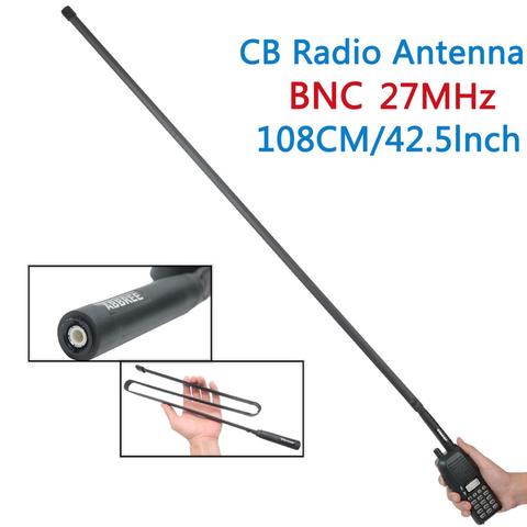 ABBREE Tactical Antenna 27Mhz 72/108CM CB Portable Radio with BNC Connector for Cobra Midland Uniden Anytone CB Radio ► Photo 1/6