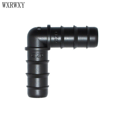 wxrwxy Garden irrigation 20mm elbow barb 25mm bending joints irrigation connector barbed 3/4 hose repair joint connector 5pcs ► Photo 1/6