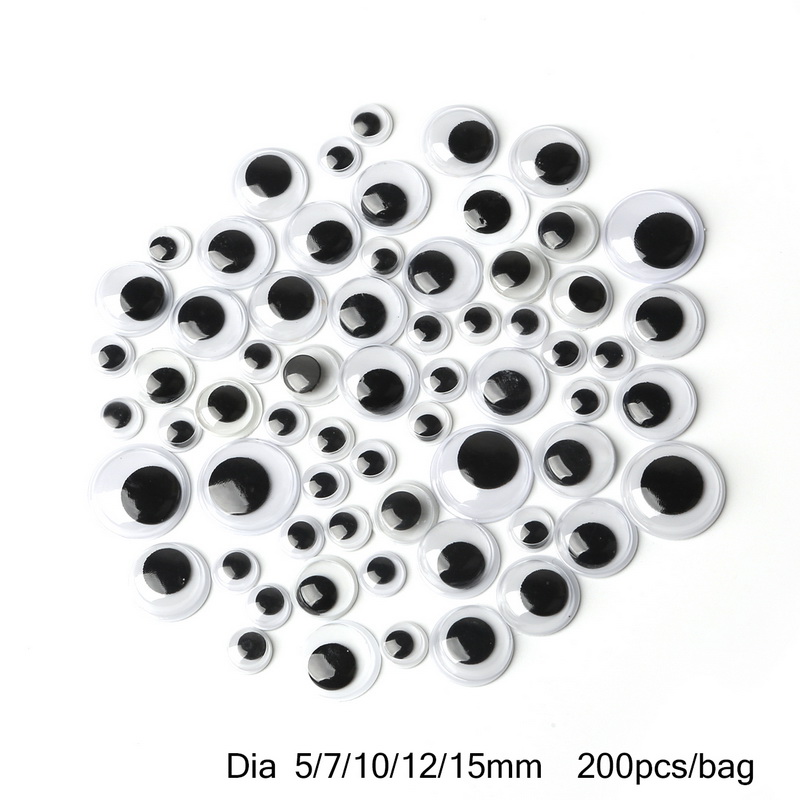 Animal Black Plastic Eyes for Toys Dolls Self-adhesive Googly Acrylic Diy  Eyes for Crafts Stickers Mixed 5mm/7mm/10mm/12mm/15mm - Price history &  Review, AliExpress Seller - Wendy Handicraft Store