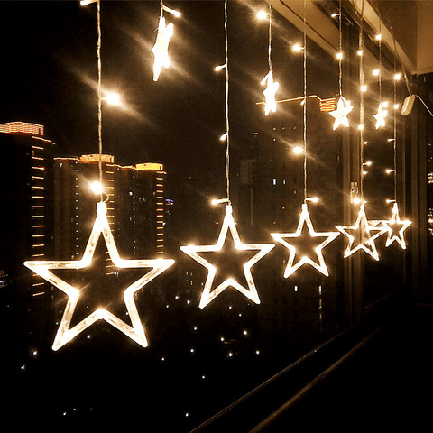 4M Christmas LED Lights AC 220V Romantic Fairy Star LED Curtain String Lighting For Holiday Wedding Garland Party Decoration ► Photo 1/6
