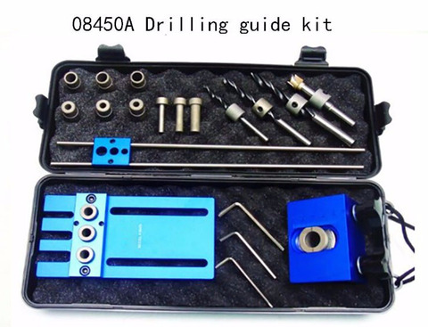 Woodworking tool,DIY Woodworking Joinery High Precision Dowel Jigs Kit,3 in 1 Drilling locator,08450A drilling guide kit ► Photo 1/2