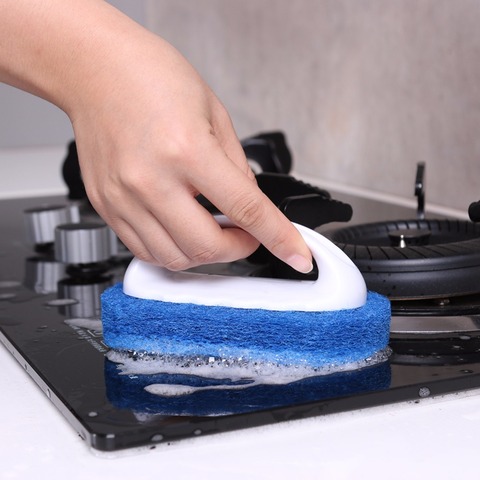 1PC Handy Magic Sponge Eraser Bath Brush Tiles Brush Wash Pot Clean Brush Sponge Bathroom Accessories Kitchen Cleaning Brush ► Photo 1/6