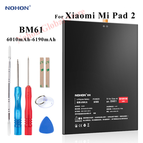 Nohon Battery For BM61 Xiaomi Mi Pad 2 6010mAh-6190mAh built-in High Quality Tablet Bateria Li-polymer Battery For Mi Pad 2 Pad2 ► Photo 1/1