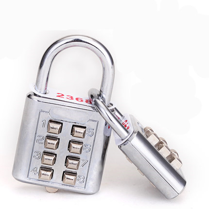 4 Digit /5Digit Push Button Combination Padlock Silver Number Luggage Travel Code Lock Travel Accessories ► Photo 1/6