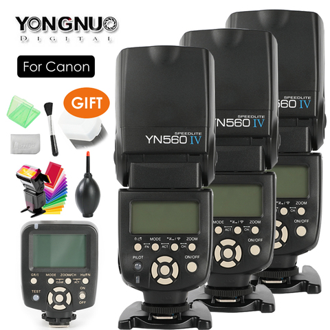 YONGNUO YN560 IV,YN-560 IV Master Radio Flash Speedlite Speedlight + YN-560TX Controller for Canon 5DIV 650D 1200D 7DII 5DII SLR ► Photo 1/6