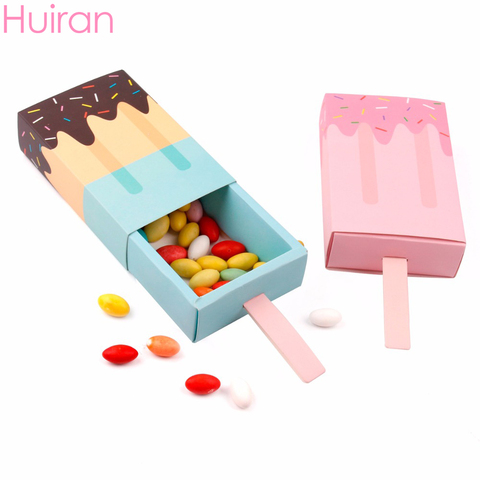 HUIRAN 10pcs Boxes For Candy Box Ice Cream Wedding Paper Candy Box Wedding Decor Wedding Gifts Baby Shower Supplies Party Favors ► Photo 1/6