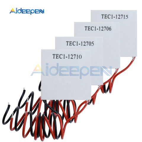 TEC1-12705 Heatsink Thermoelectric Cooler Peltier TEC1-12706 TEC1-12710 TEC1-12715 40*40MM 12V Peltier Elemente Module ► Photo 1/6