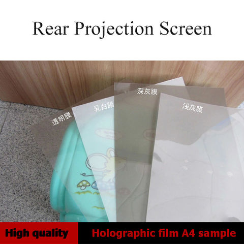 SUNICE A4 Sample High Definition & High Contrast 3D Holographic Projection Screen Film 5 Color to Choice Self-adhesive ► Photo 1/6