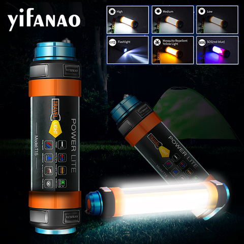 LED Camping Light 7800mAH Mosquito Tent Lamp USB Rechargeable Waterproof Multi-functional Lantern Flashlight Hanging Magnetic ► Photo 1/6