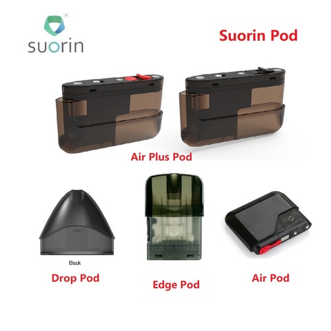 Buy Online Original 1pc Suorin Air Cartridge Suorin Drop Cartride Air Plus Pod Egde Pod For Suorin Vape Kit Pod System Vape Vaporizer Alitools