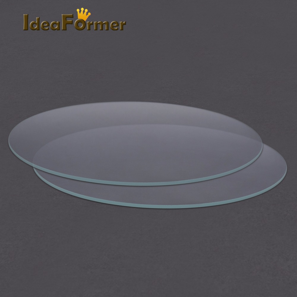 3D Printer Heat Bed Round 200/220/240mm Transparent Borosilicate Glass Plate. 