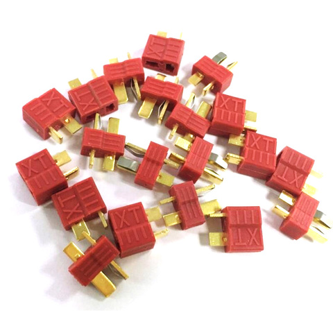 20pcs Anti-skidding Deans Plug T Style Connector Female / Male for RC Lipo Battery ESC Rc Helicopter (10pair) ► Photo 1/5