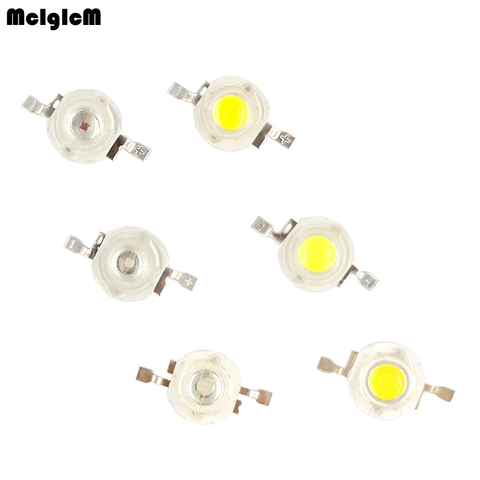 50Pcs/lot 1w led chip 3w high power LED lamp beads white, Warm white, Red, Yellow, Green, Blue light ► Photo 1/1