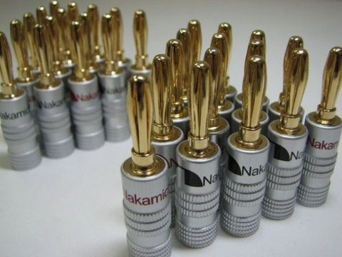 10pcs/lot New High quality 24K Gold Nakamichi Speaker Banana Plugs pure copper Audio Jack Connector Free Drop Shipping ► Photo 1/5