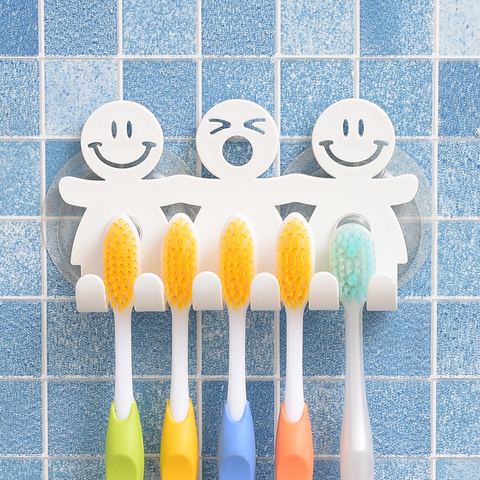 Bathroom cute Cartoon Sucker Toothbrush Holder / Suction Hooks Tooth Brush Holder new hot Suction Cup Toothbrush Rack Cap ► Photo 1/5