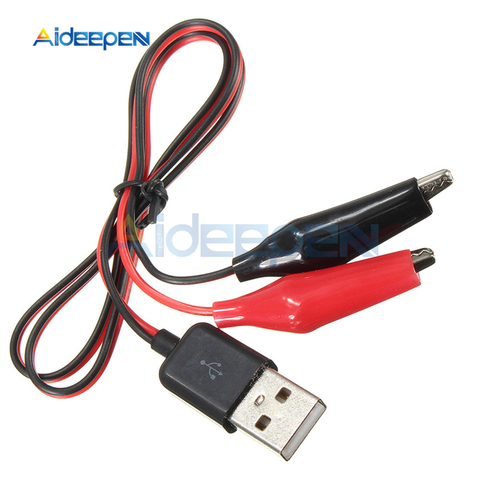 USB Alligator Clips Plug Crocodile Wire Male AV To USB Tester Detector DC Voltage Meter Ammeter Capacity Power Meter Monitor ► Photo 1/6