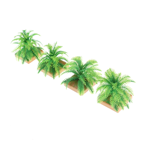 2PCS Miniature Plant Model Simulation Imitative Tree Shrub+Base Pedestal For Sand Table Building Architectural Model ► Photo 1/6
