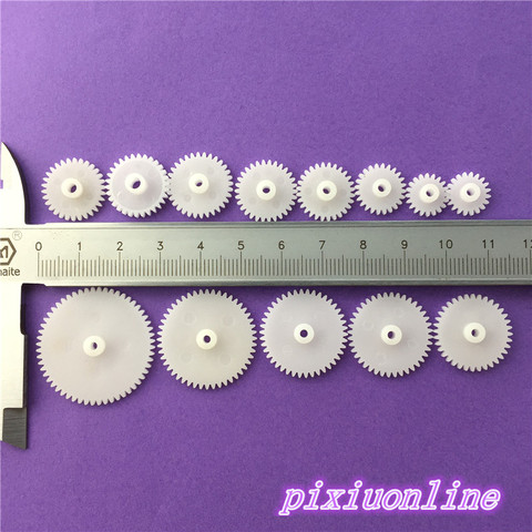 12pcs K004Y DIY Plastic Shaft Gear Set Single Layer Transmission Gear Robot Parts  High Quality On Sale ► Photo 1/4