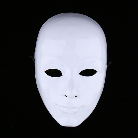 Unisex Hip-Hop GHOST DANCE Mask White Popping Face for Masquerade Ball Party Halloween Carnivals Adjustable Strap Mask ► Photo 1/6