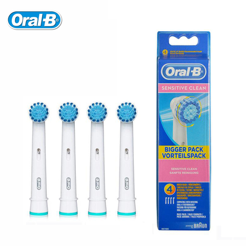 Oral B Vitality Electric Toothbrush Heads Sensitive Clean Gum Care Genuine Original EB17-4 Replacement Teeth brush Heads ► Photo 1/3
