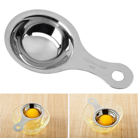 Stainless Steel Egg White Separator Tools Eggs Yolk Filter Gadgets Kitchen Accessories Separating Funnel Spoon Egg Divider Tool ► Photo 1/6