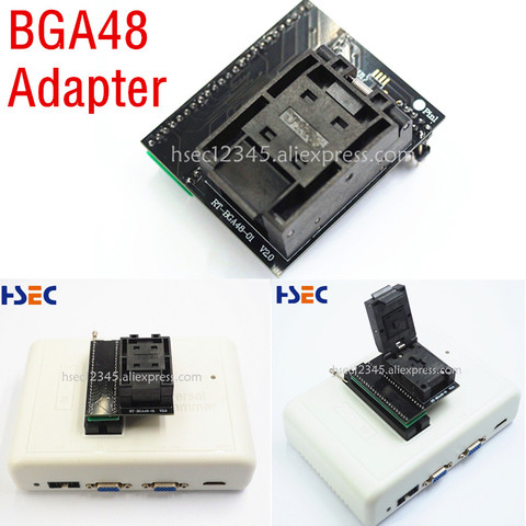 BGA48 BGA63 BGA64 BGA153 BGA169 EMMC SOP44 TSOP48 Adapter Socket MX29GL640 S29GL064N For RT809H USB emmc nand Flash Programmer ► Photo 1/1