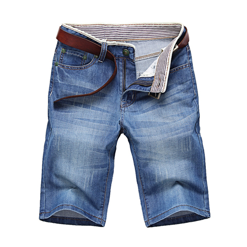 ClassDim Men's Denim Shorts Good Quality Short Jeans Men Cotton Solid Straight Short Jeans Male Blue Casual Short Jeans ► Photo 1/5