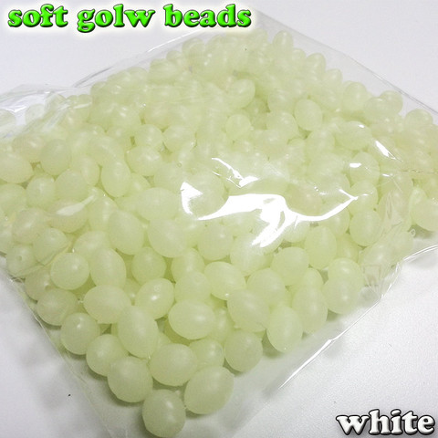 NEW fishing soft glow oval beads size 3*4 4*6 6*8 6*10 7*10 8*12mm  color: white  1000pcs/lot ► Photo 1/6