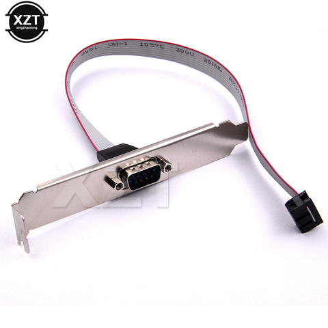 1pcs for Motherboard 9 Pin RS232 DB9 Pin Com Port Ribbon Serial Cable Connector Bracket Female high quality ► Photo 1/5