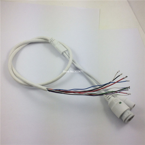 High Quality 9-Pin IP Camera Module Network Cable Pigtail 80cm  RJ45 DC12V Power Supply 4In1 Waterproof Kit ► Photo 1/5