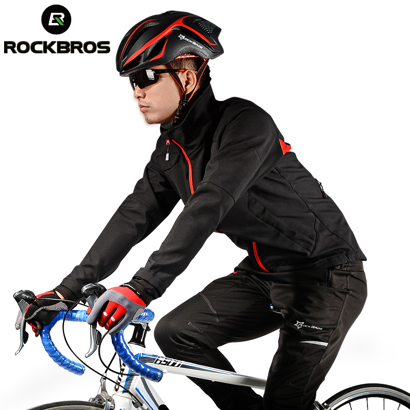 ROCKBROS Cycling Winter Fleece Thermal Warm Jacket Windproof & Rainproof 2 Style 