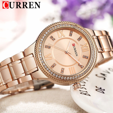 CURREN Fashion Women Watches Top Brand Luxury Ladies Girl Wrist Watch Stainless Steel Bracelet Classic Casual Female Clock 9004 ► Photo 1/6