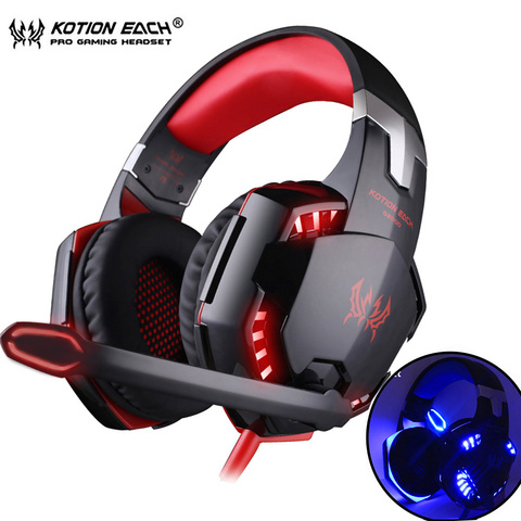 Grommen prieel steeg KOTION EACH Gaming Headset Game Headphhones 3.5mm Earphone Gamer Stereo  bass Headphone With Microphone Led For Computer PC - Price history & Review  | AliExpress Seller - Arichme Store | Alitools.io