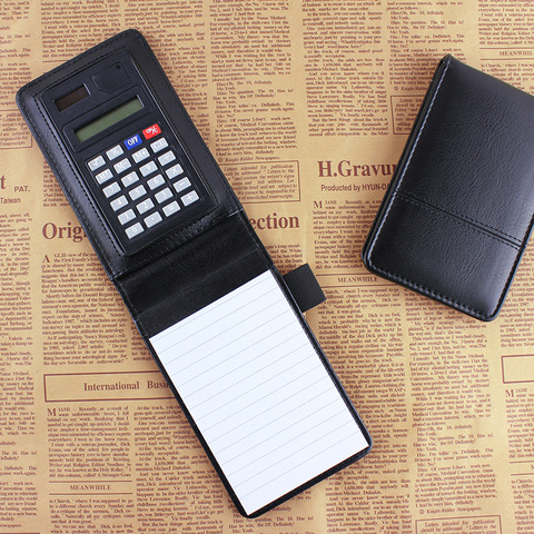 RuiZe Pocket mini notebook A7 leather planner organizer business office notebook notepad small note book with calculator ► Photo 1/6