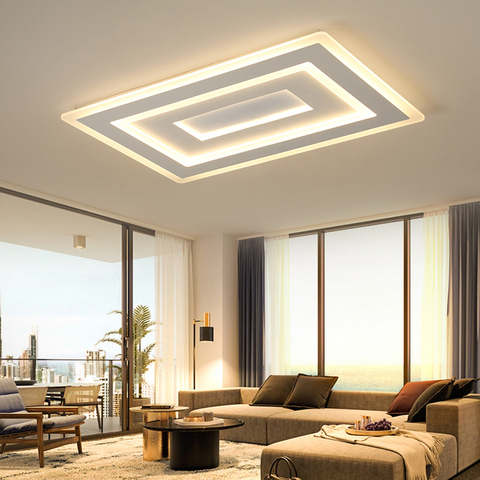 NEO Gleam Ultra-thin Surface Mounted Modern Led Ceiling Lights lamparas de techo Rectangle acrylic/Square Ceiling lamp fixtures ► Photo 1/6