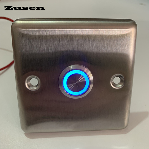 Zusen 22mm door light switch  Door bell push button switch with LED light ► Photo 1/3