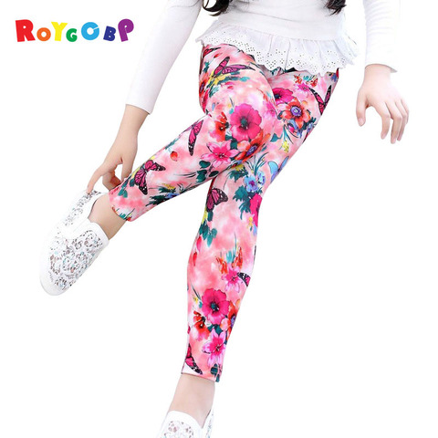 Girls Leggings Children Pants Print Flower Kids Girls Pants ► Photo 1/6