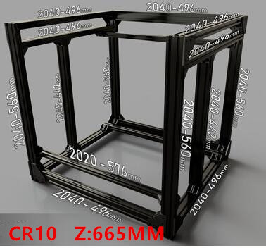 Funssor BLV mgn Cube Frame extrusion  &  MGN Rails  For DIY CR10 3D Printer Z height 665MM ► Photo 1/1