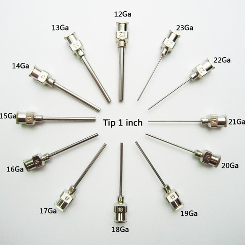 12pcs Blunt Stainless Steel Dispensing Adhesive Glue Syringe Needle Tip 12 sizes ► Photo 1/1