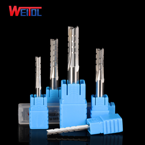 WeiTol free shipping TCT three flutes straight bit 6mm end mill wood cutting tools straight router bits for solid wood ► Photo 1/6