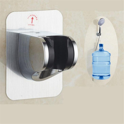 Useful Adjustable Polished Self-adhesive Handheld Suction Up Drill-free Shower Head Holder Showerhead Rack Punch-free Adjustable ► Photo 1/6