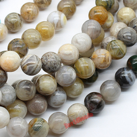 Fctory Price Natural Stone Bamboo Leaf Carnelian Agat Round Beads 15