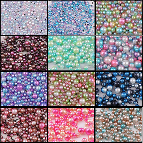 3/4/5/6mm Apprx 400-500PC Mixed Gradient Pearls Without Holes Resin Accessories Jewelry Fillings Mermaid Beads ForNail ArtDecor ► Photo 1/6