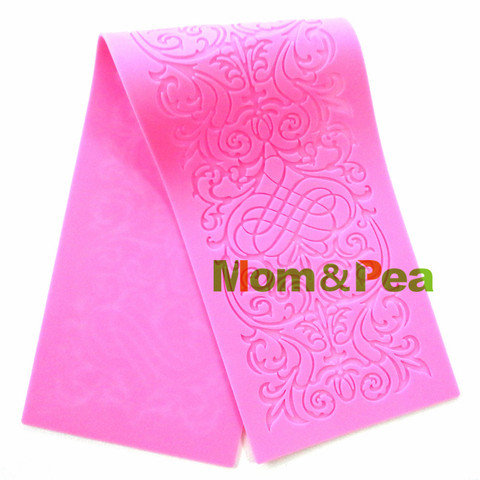 Mom&Pea GX156 Free ShippingBig Size Lace Mold Mat Cake Decoration Fondant Cake 3D Mold Food Grade Silicone Mould ► Photo 1/3
