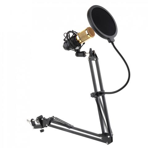 Black NB-35 Microphone Scissor Arm Stand Mic Clip Holder with Desktop Alloy Base Clamp fit for KTV Studio High Quality ► Photo 1/6