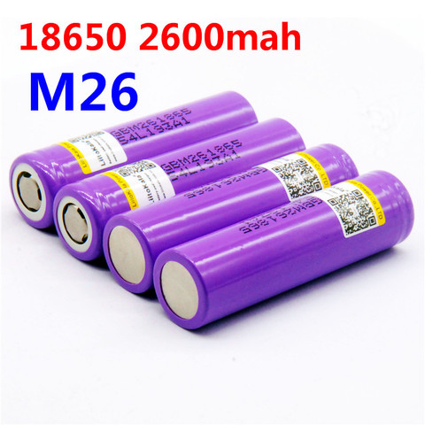 NEW  LiitoKala  M26 18650 2500 2600 mah 10A 18650 li-ion rechargeable battery power safe battery ► Photo 1/5