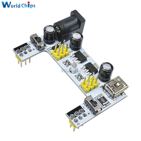 MB102 MB-102 Mini USB Interface Breadboard Power Supply Module For Arduino White DC 7-12V 2 Channel Board New Arrival ► Photo 1/1